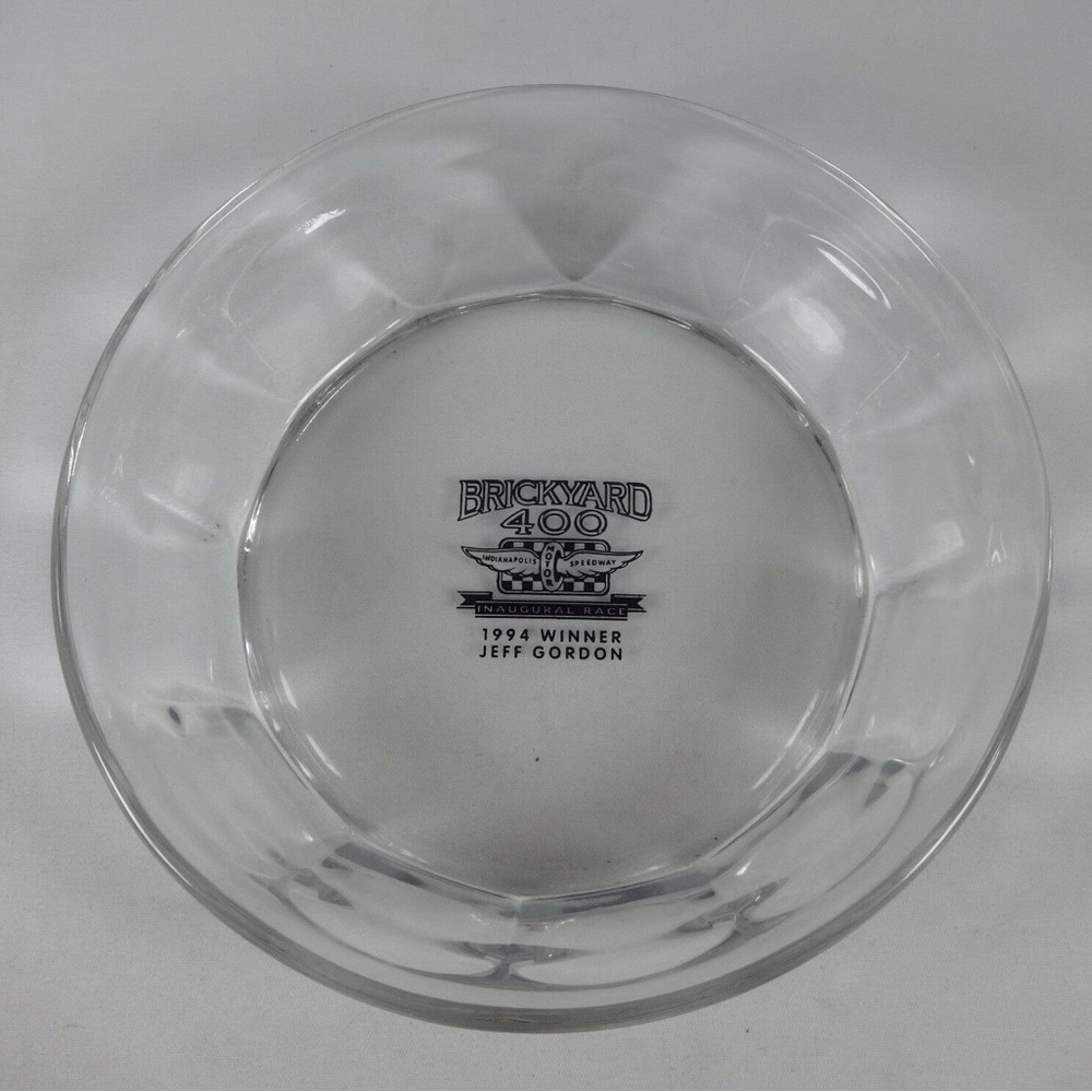 Jeff Gordon 1994  Inaugural Brickyard 400 Winner Glass Candy Dish EUC